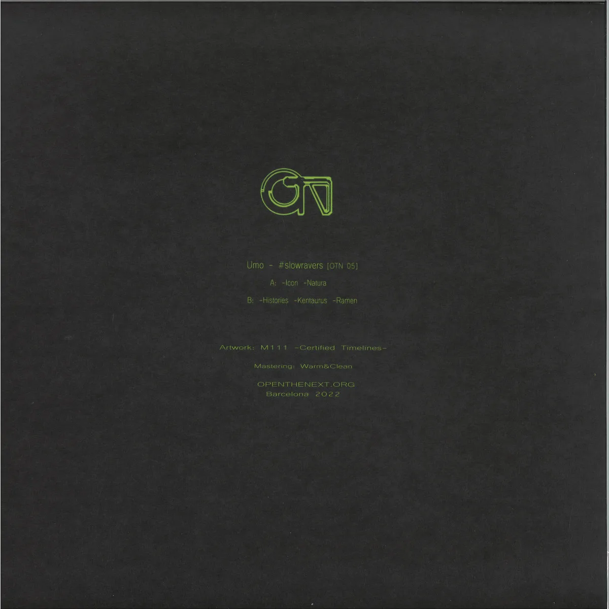 Back cover — Umo — #SLOWRAVERS EP