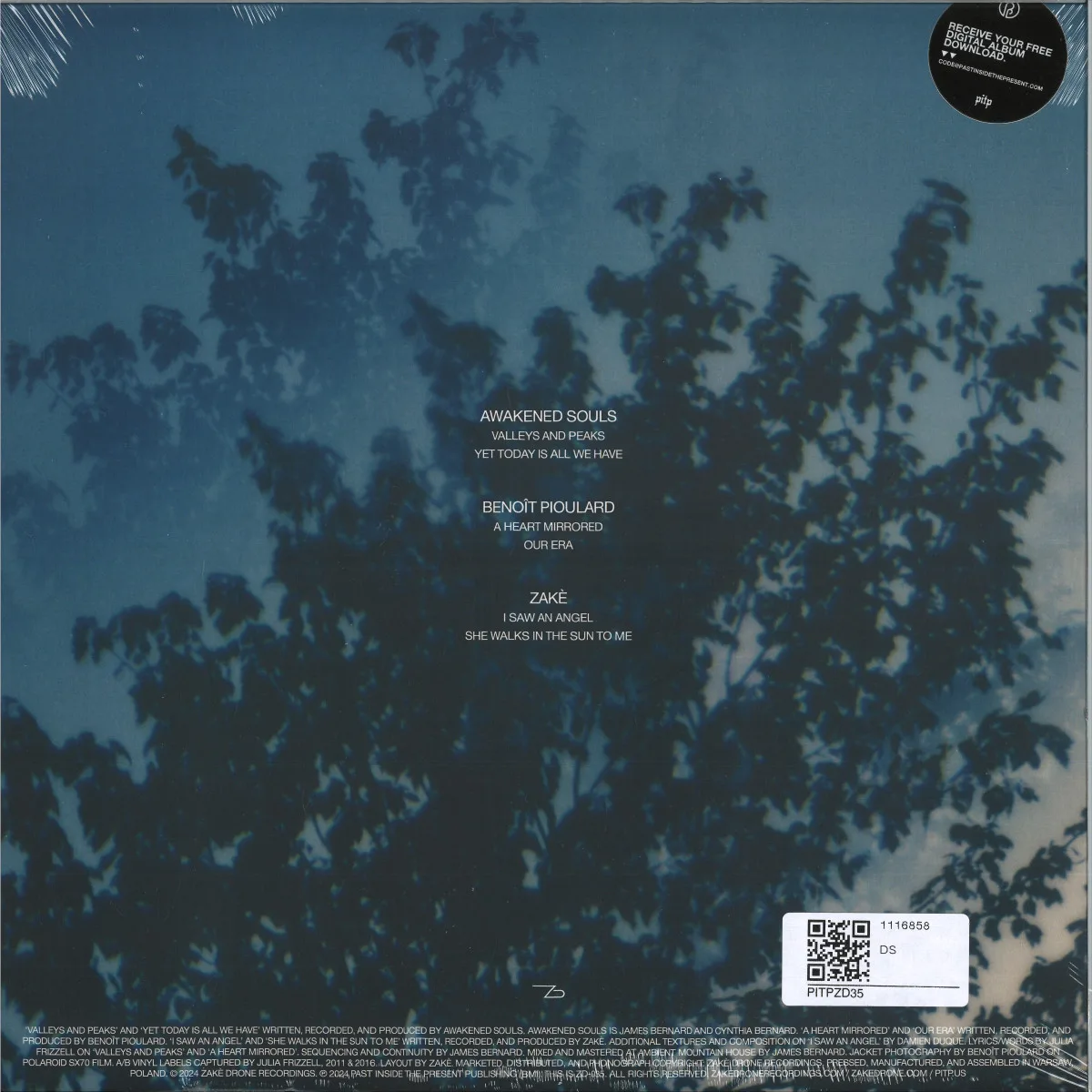 Обратная сторона обложки — Awakened Souls/Benoit Pioulard/Zake — My Heart My Beloved LP