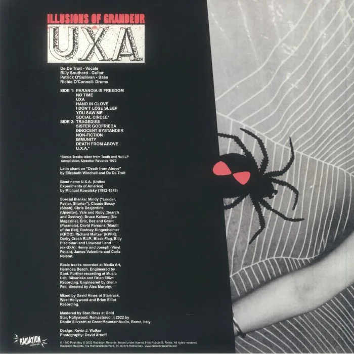 Обратная сторона обложки — UXA — Illusions Of Grandeur (reissue)