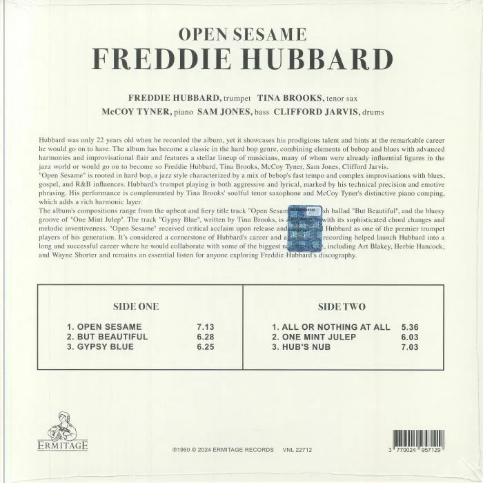 Обратная сторона обложки — Freddie HUBBARD — Open Sesame (reissue) (B-STOCK)