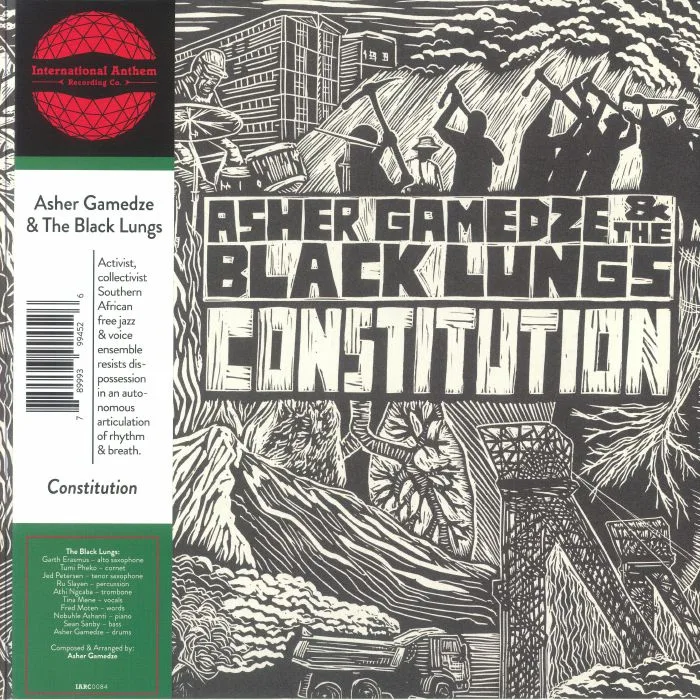 Лицевая сторона обложки — Asher GAMEDZE & THE BLACK LUNGS — Constitution