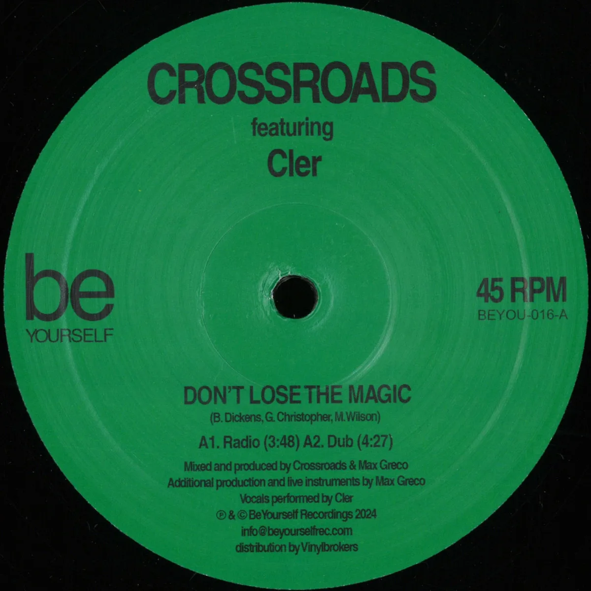 Front cover — Crossroadsfeat.Cler — Don't Lose The Magic / Georgy Porgy