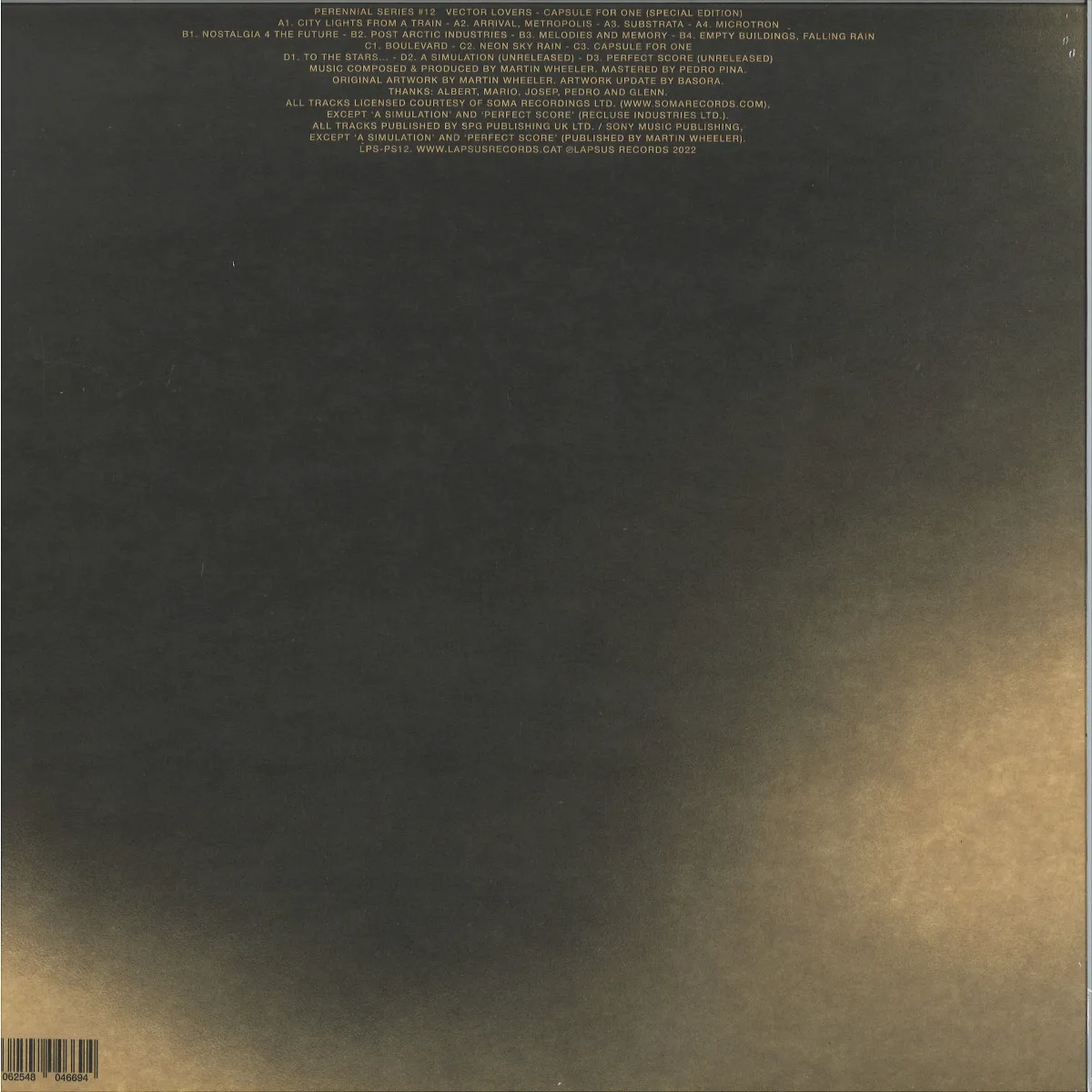 Back cover — Vector Lovers — Capsule For One (Special Edition) 2x12" Marbled