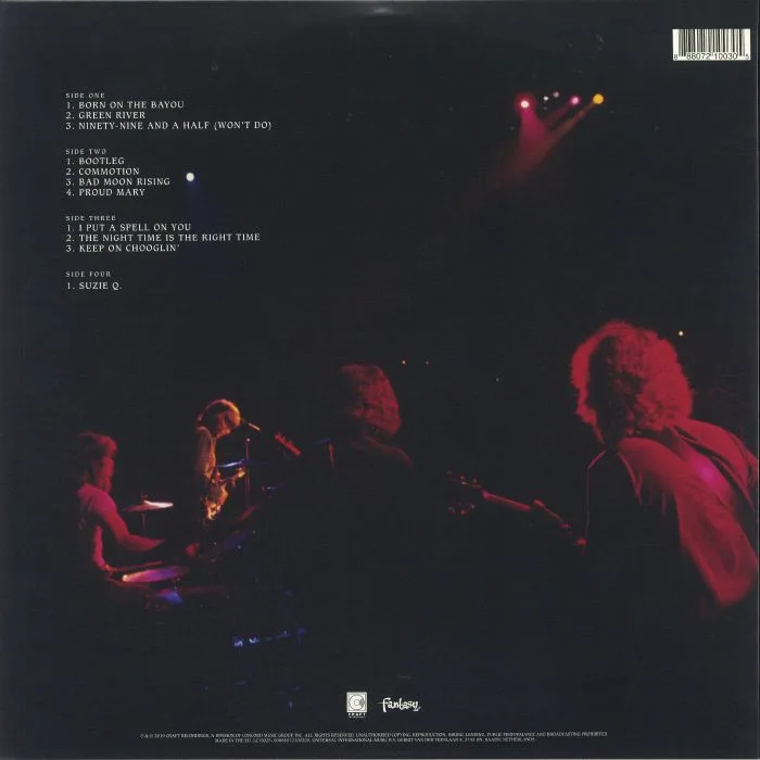 Обратная сторона обложки — CREEDENCE CLEARWATER REVIVAL — Live At Woodstock