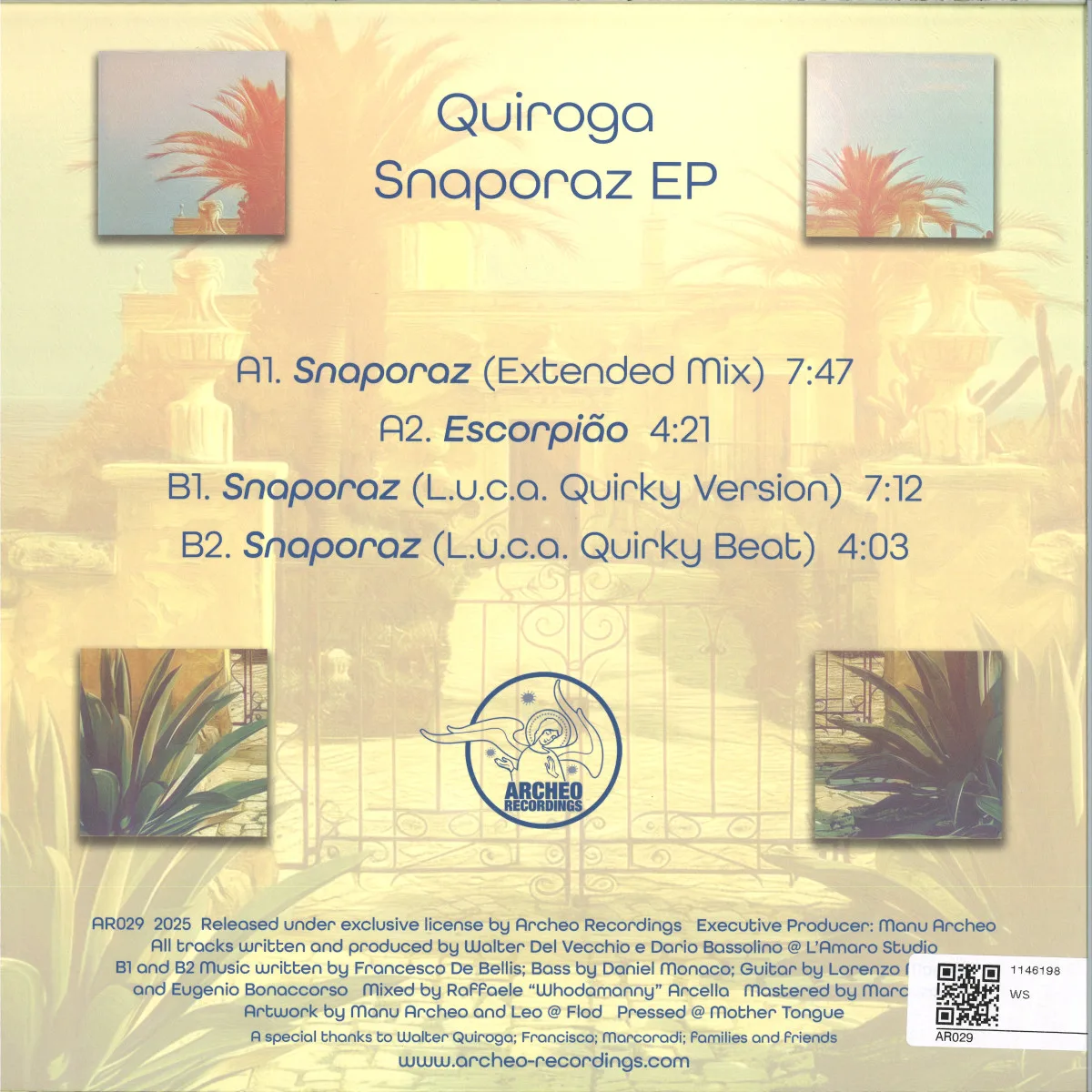 Обратная сторона обложки — Quiroga — Snaporaz Ep