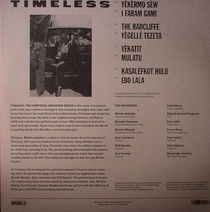 Back cover — Mulatu ASTATKE — Timeless