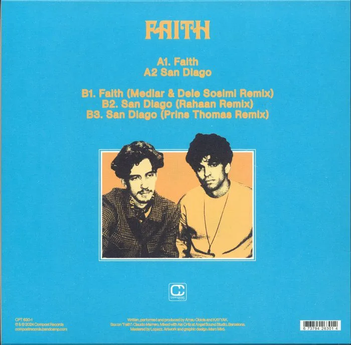 Back cover — Arnau OBIOLS / KAYYAK — Faith