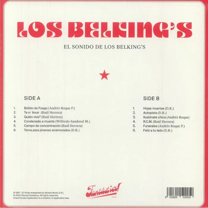 Обратная сторона обложки — LOS BELKING'S — El Sonido Los Belkings S