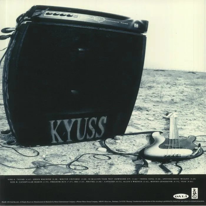 Обратная сторона обложки — KYUSS — Blues For The Red Sun
