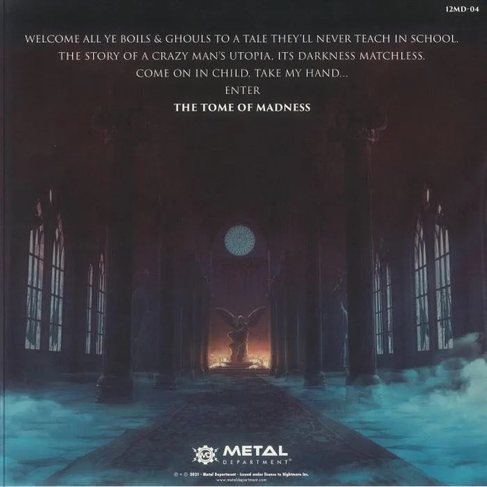 Back cover — Alice COOPER — And The Tome Of Madness
