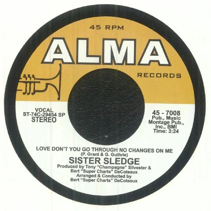 Front cover — SISTER SLEDGE — Love Don't You Go Through No Changes On Me