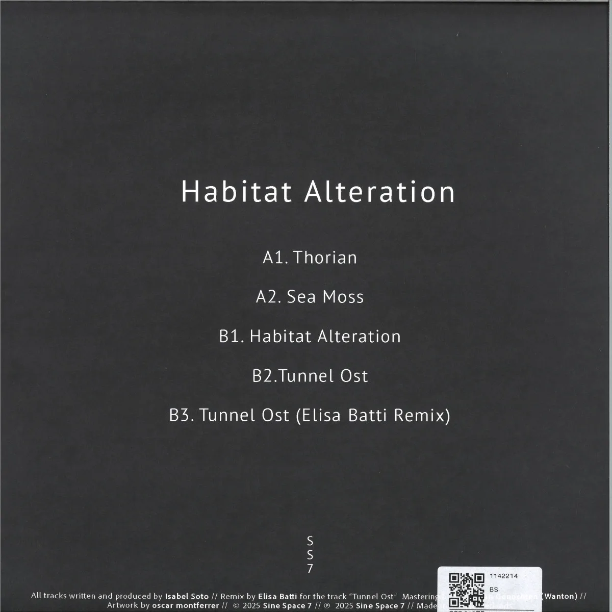 Обратная сторона обложки — Isabel Soto — Habitat Alteration
