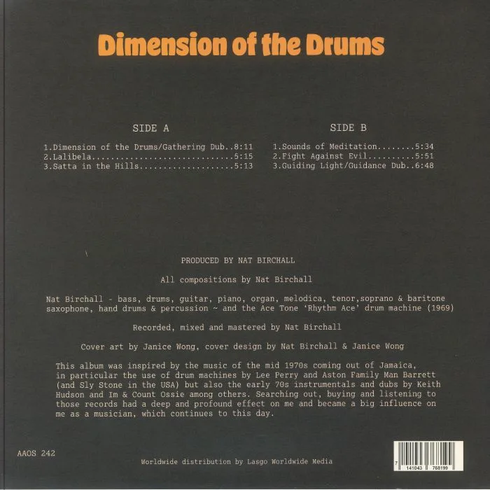 Обратная сторона обложки — Nat BIRCHALL — Dimensions Of The Drums
