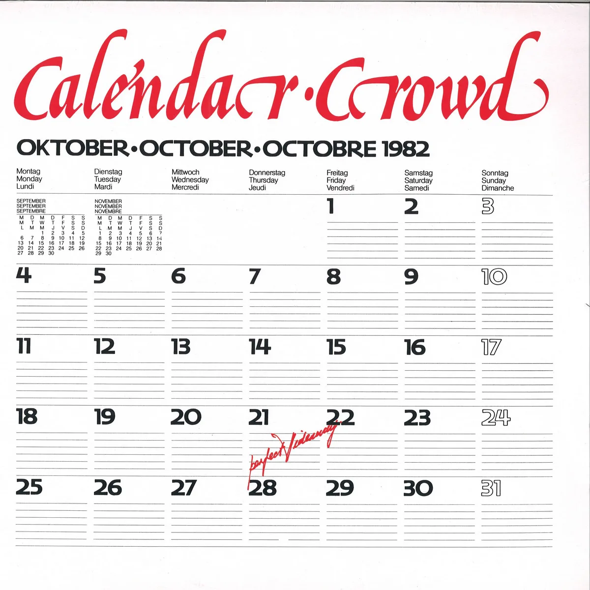 Calendar Crowd — Perfect Hideaway Ep