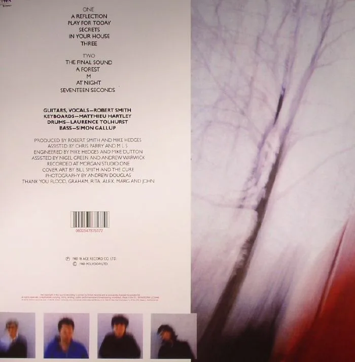 Back cover — The CURE — Seventeen Seconds