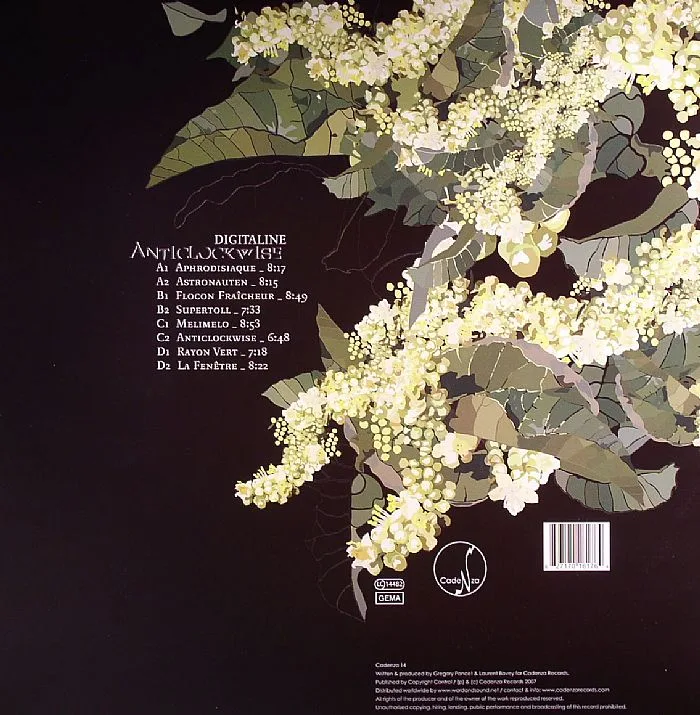 Back cover — DIGITALINE — Anticlockwise (warehouse find)