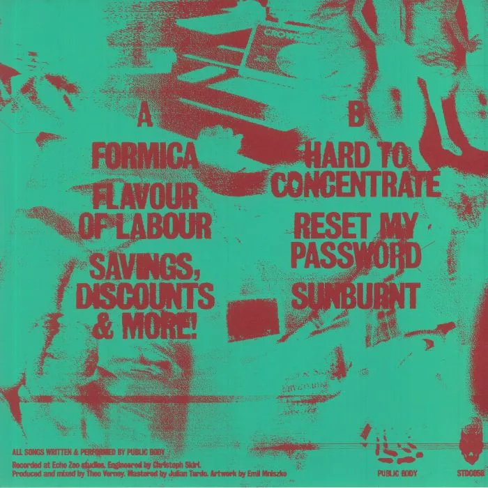 Обратная сторона обложки — PUBLIC BODY — Flavour Of Labour