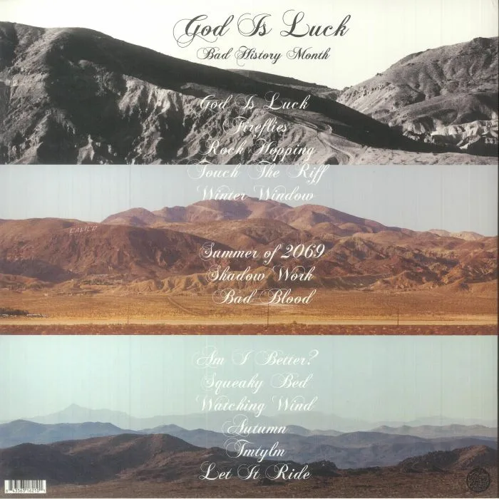 Back cover — BAD HISTORY MONTH — God Is Luck