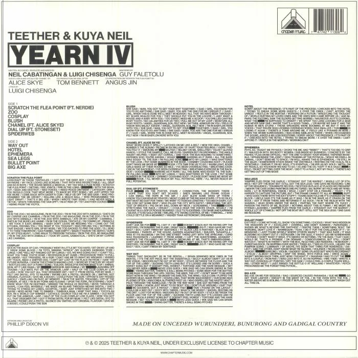 Back cover — TEETHER / KUYA NEIL — Yearn IV