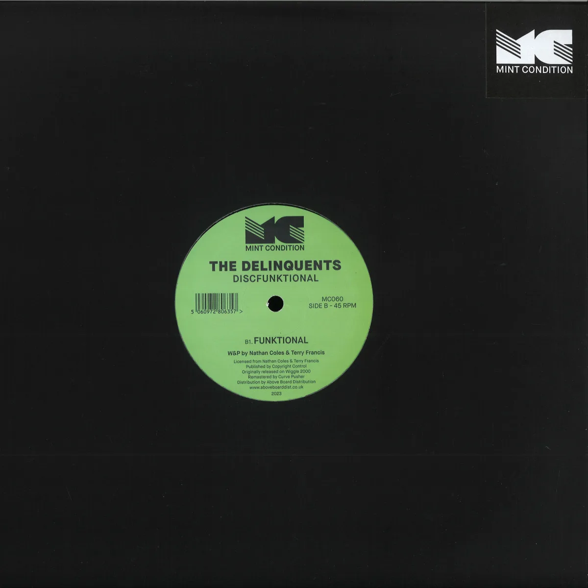 Front cover — The Delinquents — Discfunktional
