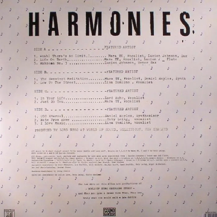 Обратная сторона обложки — LORD ECHO — Harmonies: Special Edition