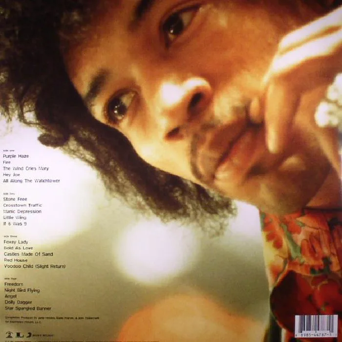 Back cover — Jimi HENDRIX — Experience Hendrix: The Best Of Jimi Hendrix