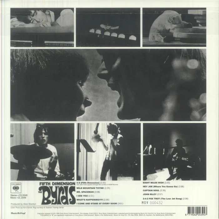 Обратная сторона обложки — The BYRDS — Fifth Dimension (60th Anniversary Edition)