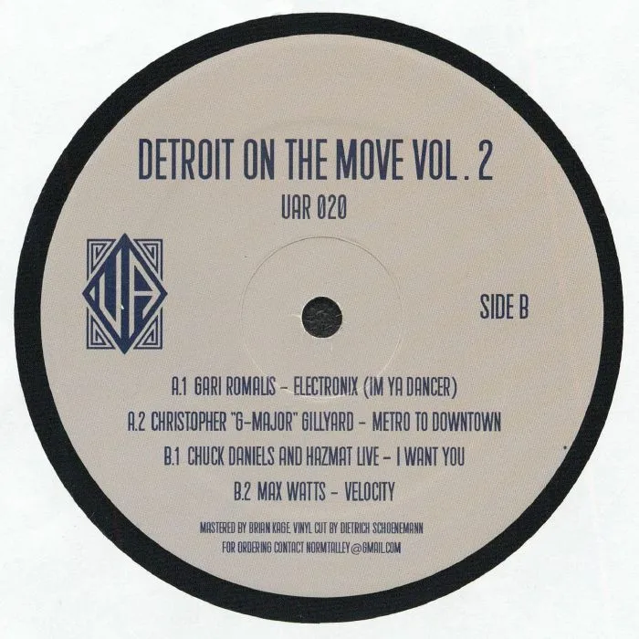 Обратная сторона обложки — Gari ROMALIS / G MAJOR / CHUCK DANIELS / HAZMAT LIVE / MAX WATTS — Detroit On The Move Vol 2