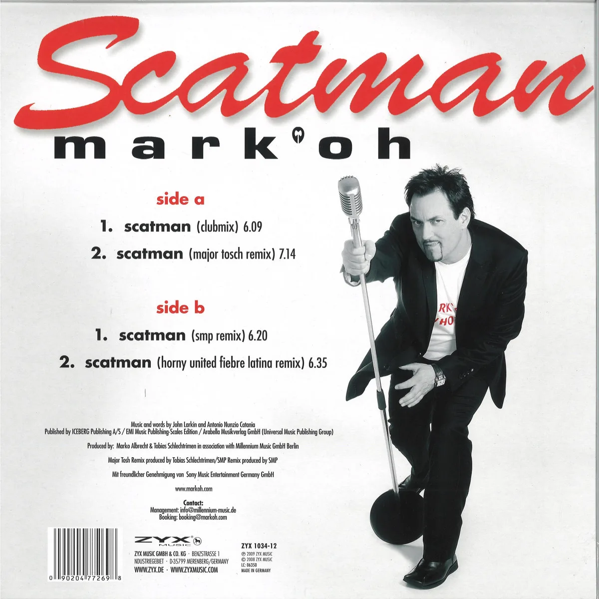 Обратная сторона обложки — Mark Oh — Scatman