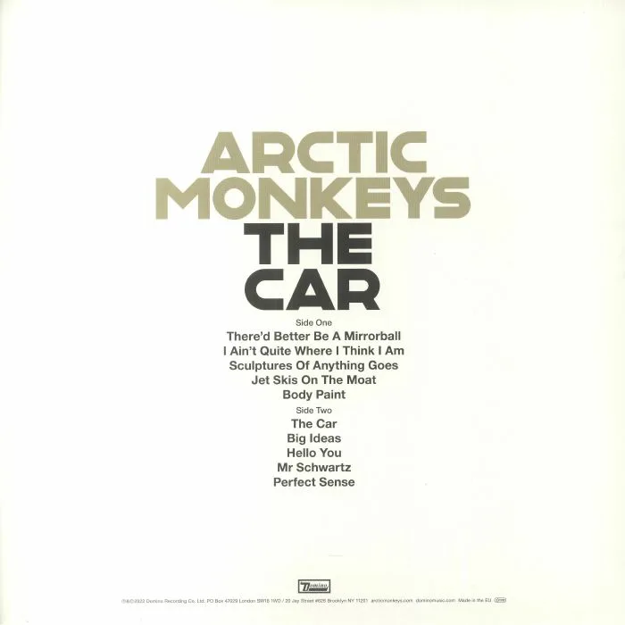 Обратная сторона обложки — ARCTIC MONKEYS — The Car