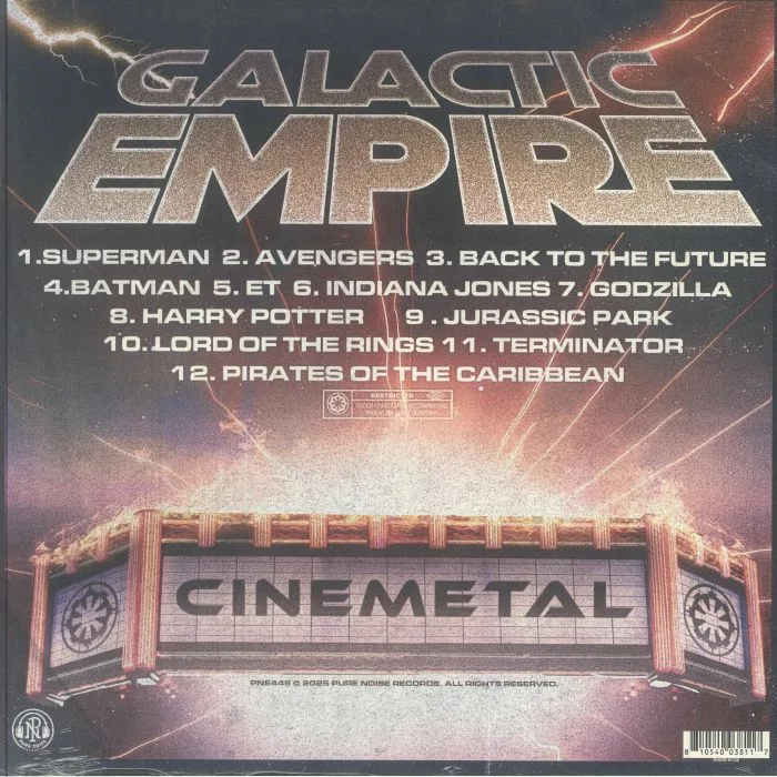 Обратная сторона обложки — GALACTIC EMPIRE — Cinemetal