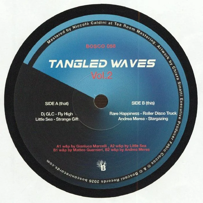 Back cover — Andrea MEREA / DJ GLC / LITTLE SEA / RARE HAPPINESS — Tangled Waves Vol 2