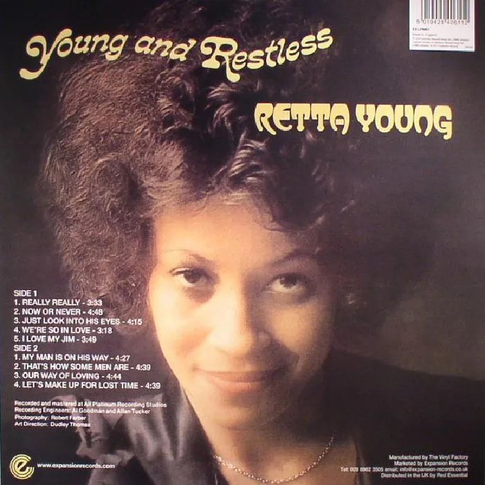Обратная сторона обложки — Retta YOUNG — Young & Restless