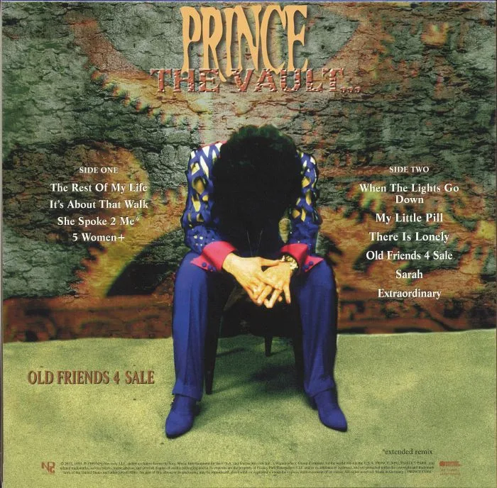 Back cover — PRINCE — The Vault: Old Friends 4 Sale
