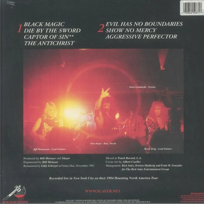 Обратная сторона обложки — SLAYER — Live Undead (reissue)