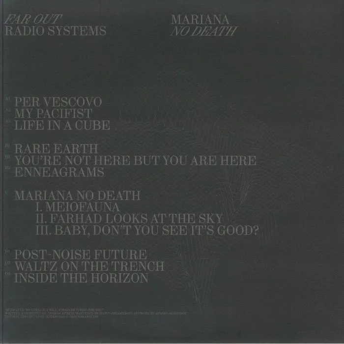 Обратная сторона обложки — FAR OUT RADIO SYSTEMS — Mariana No Death