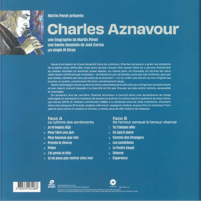 Обратная сторона обложки — Charles AZNAVOUR — Vinyl Story