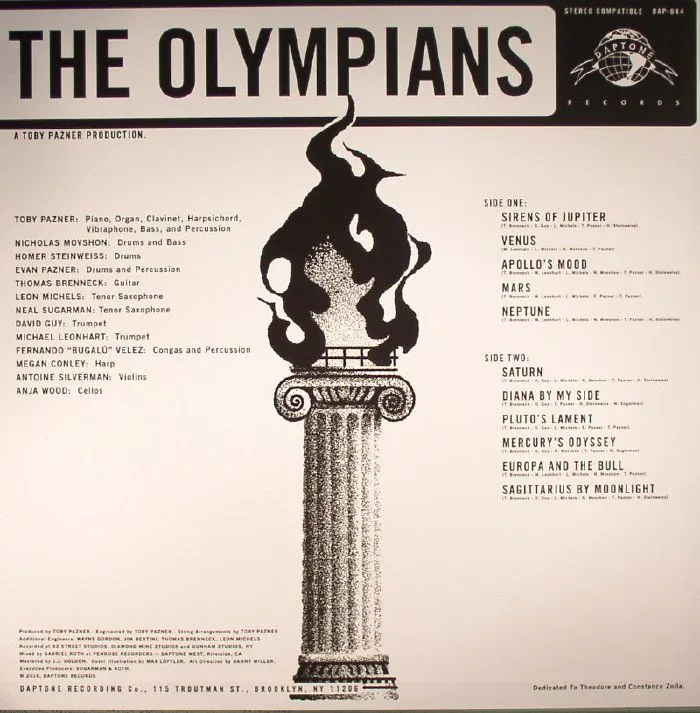 Back cover — The OLYMPIANS — The Olympians