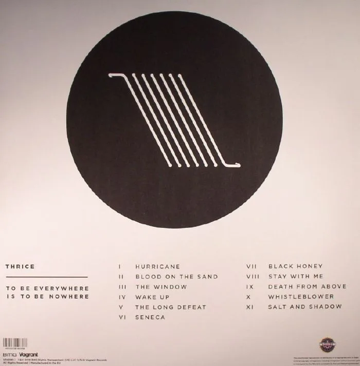Обратная сторона обложки — THRICE — To Be Everywhere Is To Be Nowhere