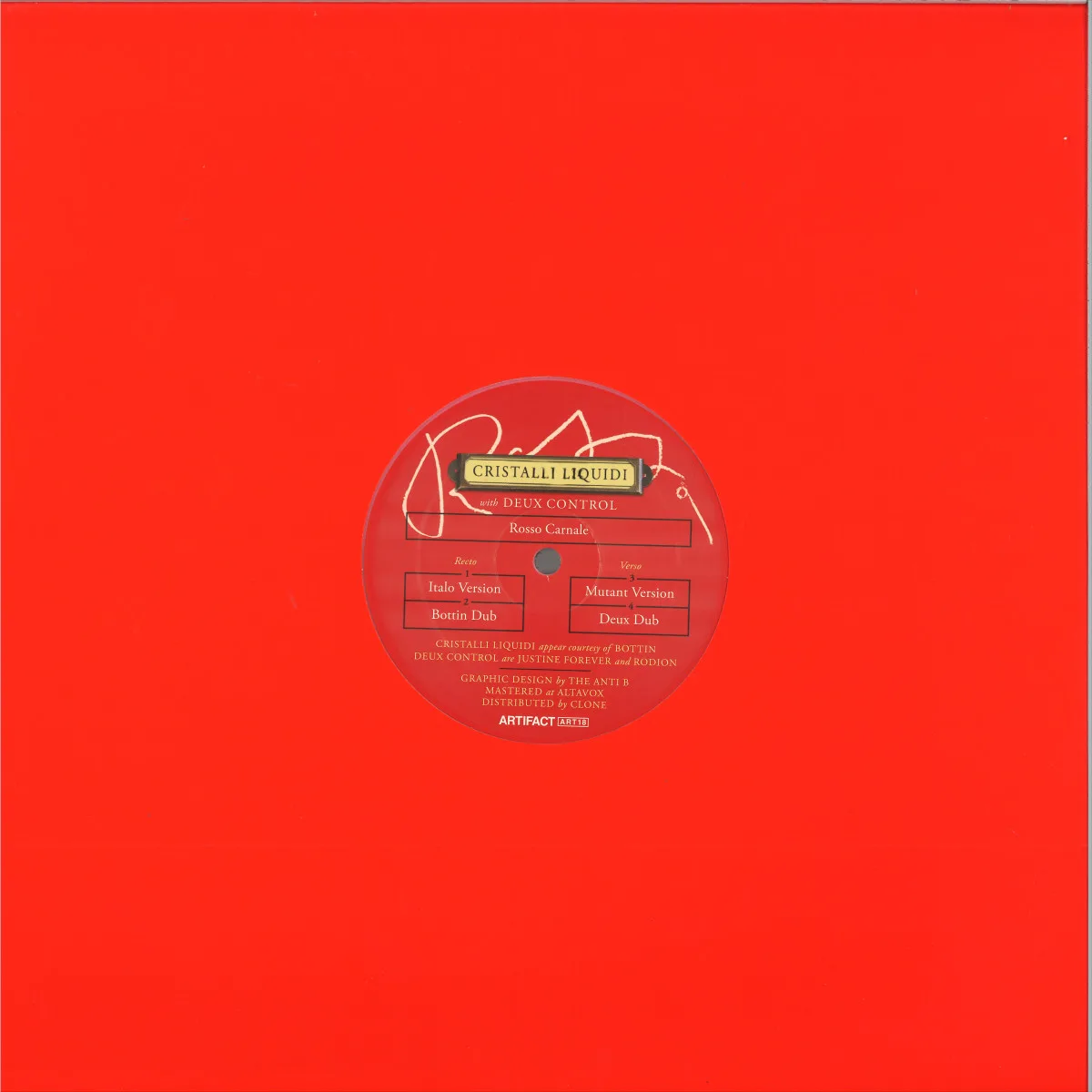 Обратная сторона обложки — Cristalli Liquidi With Deux Control — Rosso Carnale