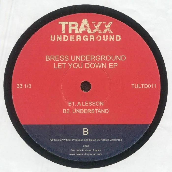 Back cover — BRESS UNDERGROUND — Let You Down EP
