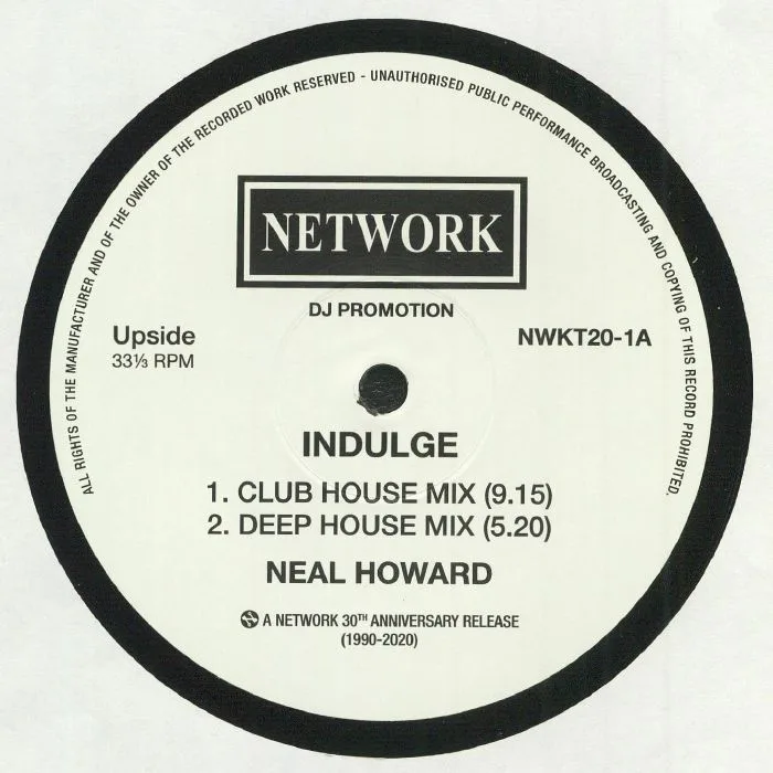 Лицевая сторона обложки — Neal HOWARD — Indulge (reissue)