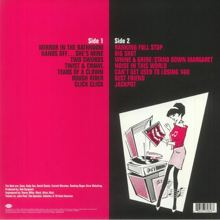 Обратная сторона обложки — The ENGLISH BEAT (THE BEAT) — I Just Can't Stop It (reissue)
