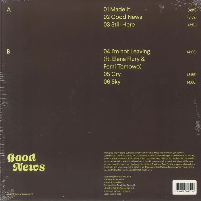 Back cover — FREEKIND — Good News