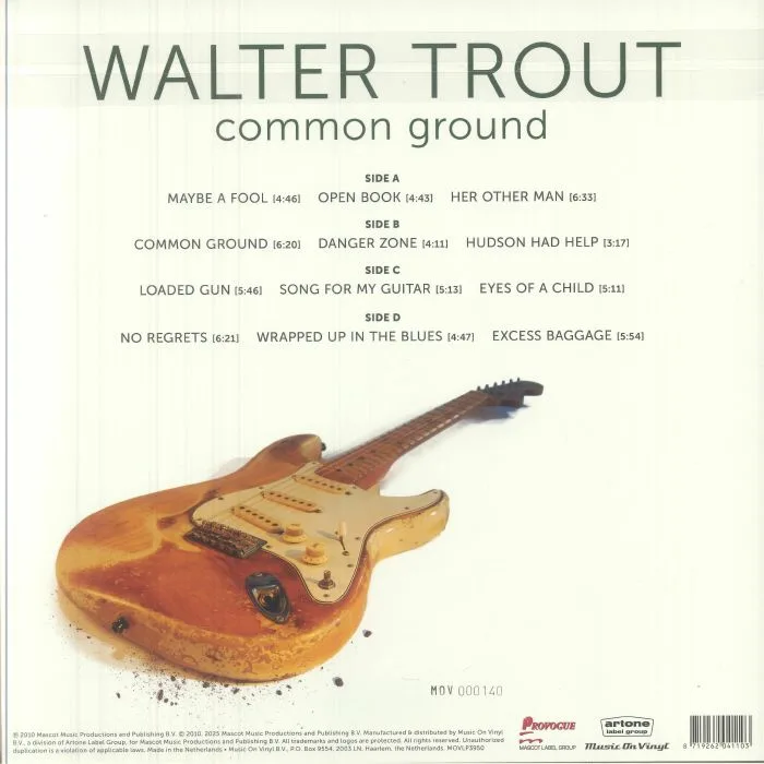 Back cover — Walter TROUT — Common Ground (15th Anniversary Edition)