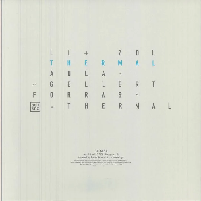 Back cover — LI & ZOL — Thermal