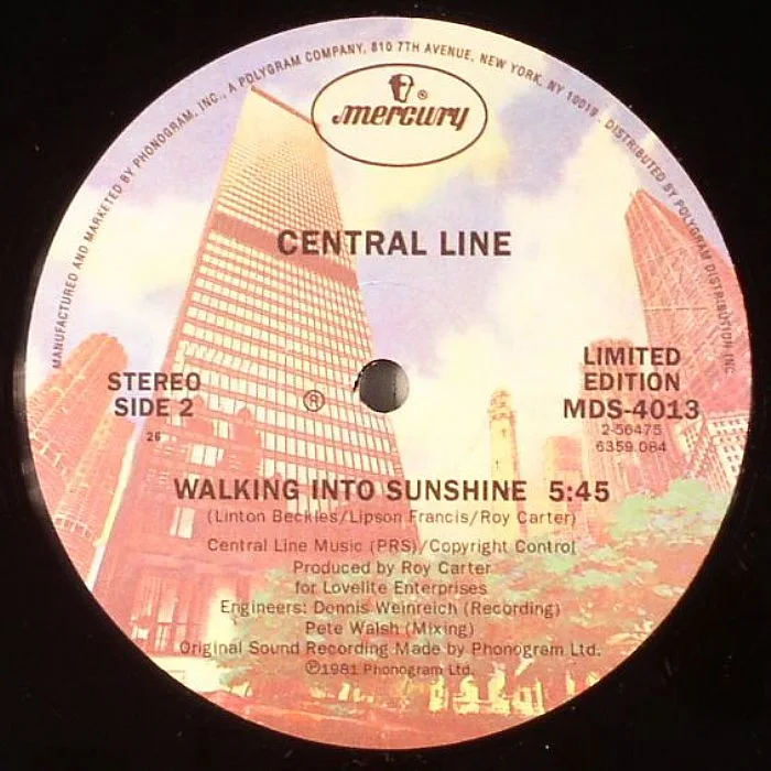 Обратная сторона обложки — CENTRAL LINE — Walkin Into Sunshine