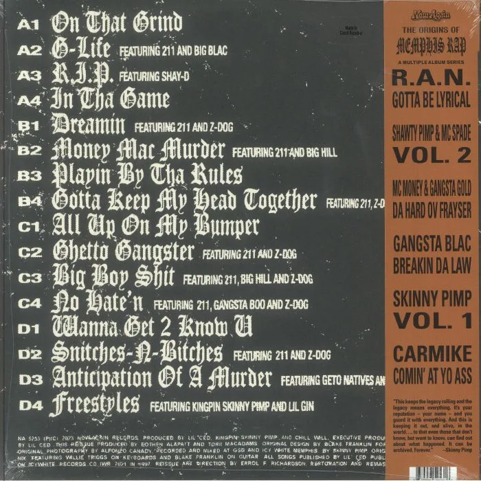 Back cover — LIL CED — Playin' By The Rules