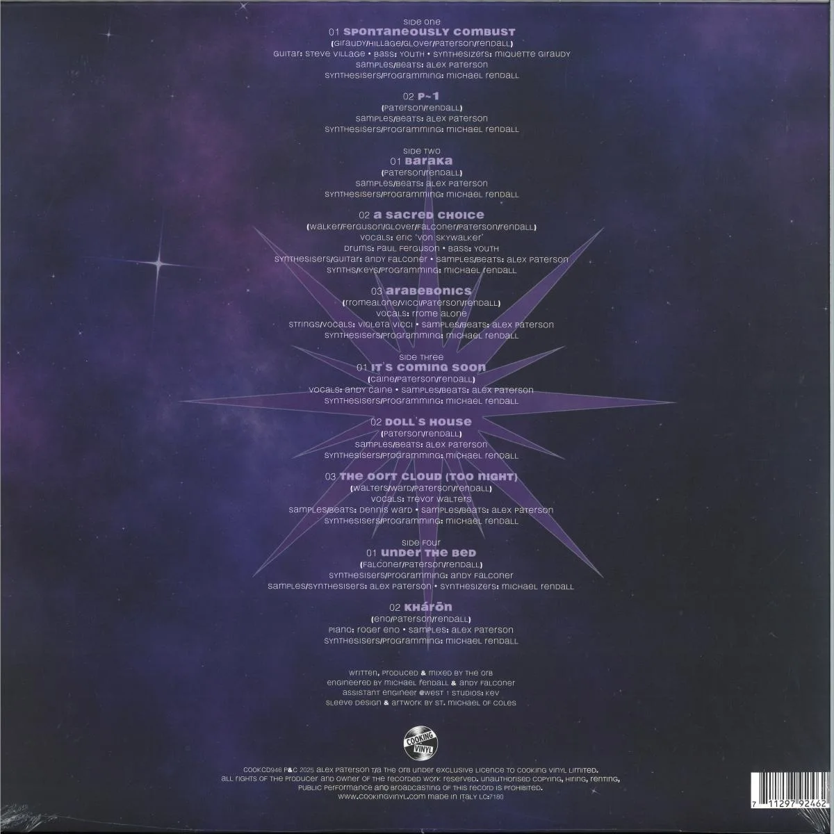 Back cover — The Orb — BUDDHIST HIPSTERS LP 2x12"