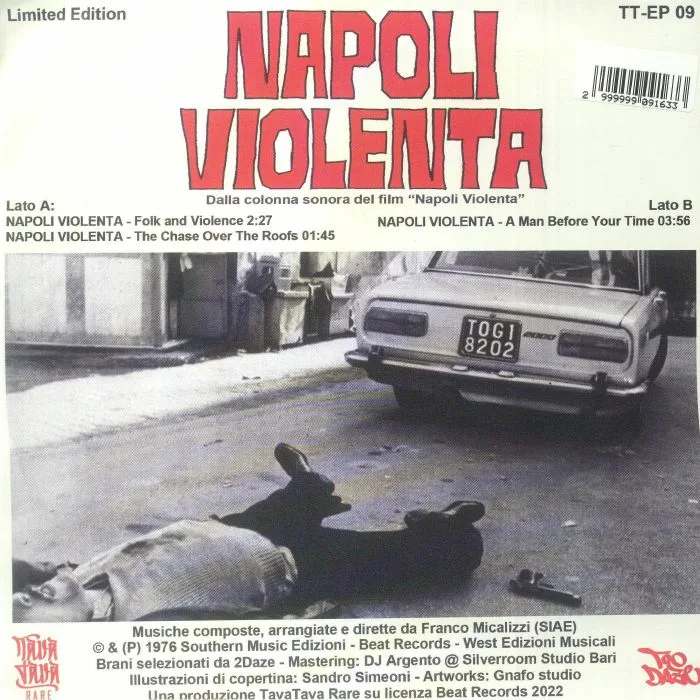 Back cover — Franco MICALIZZI — Napoli Violenta (Soundtrack)